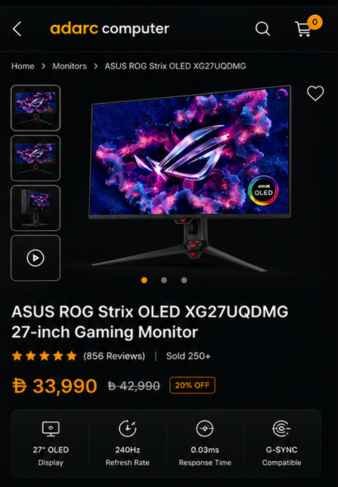 Adarc Computer Gaming PCs and Technology Online Store by Yugta Bista Adarc Computer – Gaming & Technology eCommerce Platform