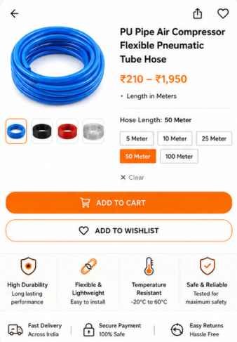HoseMart Industrial Hoses and Fittings Online Store by Yugta Bista HoseMart – Hydraulic & Pneumatic eCommerce Platform