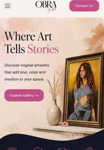 OBRA The Palaks – Art Website Development by Yugta Bista OBRA The Palaks – Online Art Gallery & Shop