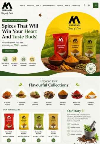 Yugta Bista – Mahanadi Spices Website Development Mahanadi Spices – Website Development by Yugta Bista